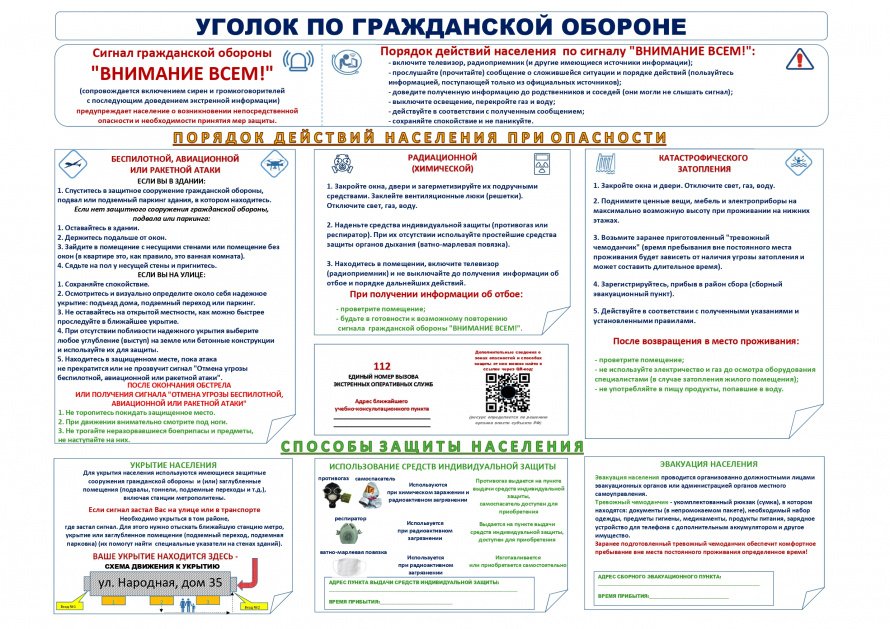 Памятки по безопасности при авиационной атаке